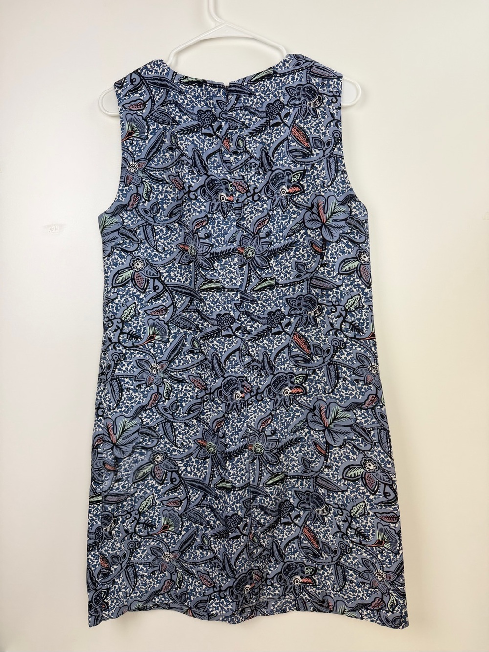 Tory Burch Navy Floral Sleeveless Shift Dress - Picture 8 of 10